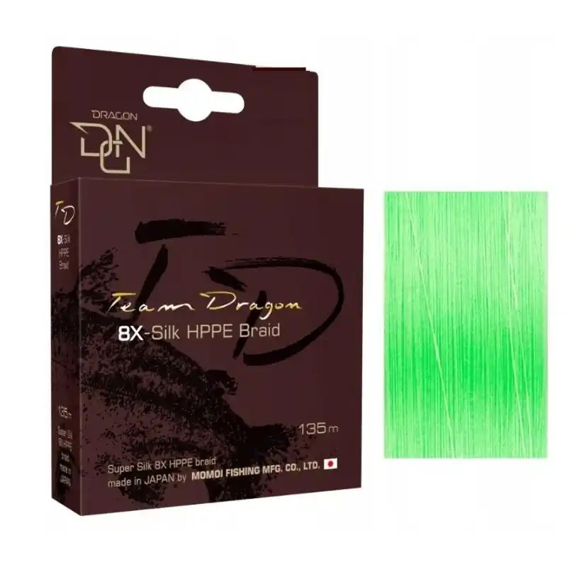 Już w sprzedaży | Plecionka 8X-Silk HPPE Braid Momoi 0.08 mm 8.10 kg Fluo Zielona