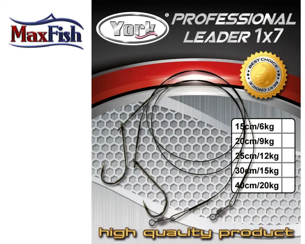 PRZYPON PROFESSIONAL YORK Z HAKIEM 1x7 15/30cm - Produkt ceniony przez klientów