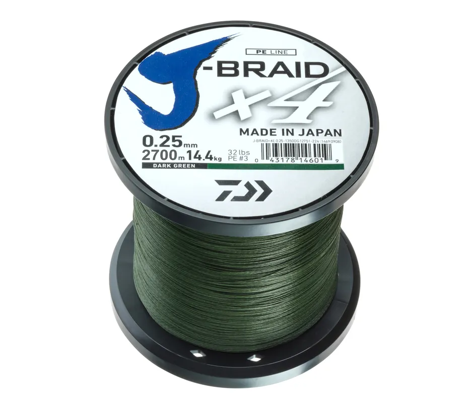 PLECIONKA DAIWA J-BRAID X4 DARK GREEN 0,13mm NA METRY | Bezpośrednio od producenta
