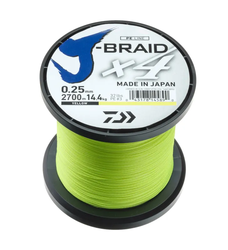 Zniżka | PLECIONKA DAIWA J-BRAID X4 YELLOW 0,25mm NA METRY