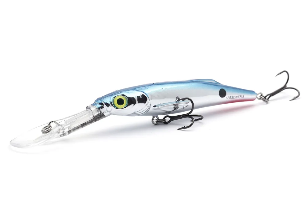 Promocja - UNIKATOWY WOBLER SALMO FREEDIVER SDR 9cm - RED TAIL SHINER