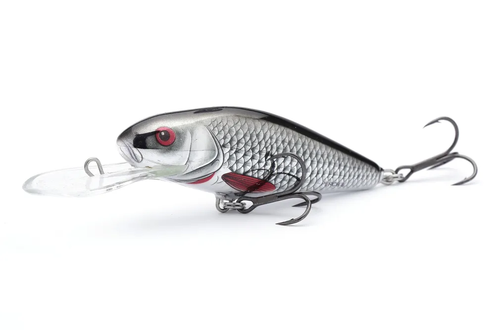 Świetna cena | UNIKATOWY WOBLER SALMO PERCH DEEP RUNNER 8cm - SILVER METALLIC DACE