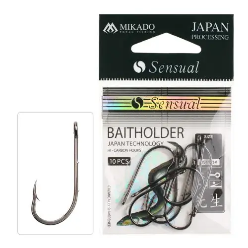 Mikado Sensual Baitholder Black Nickel r.4/0 10szt. haczyki | Ostatnie dni