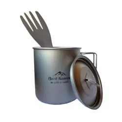 Zestaw Fjord Nansen kubek + łyżko-widelec JACON TITANIUM SET - Łatwe zamówienie