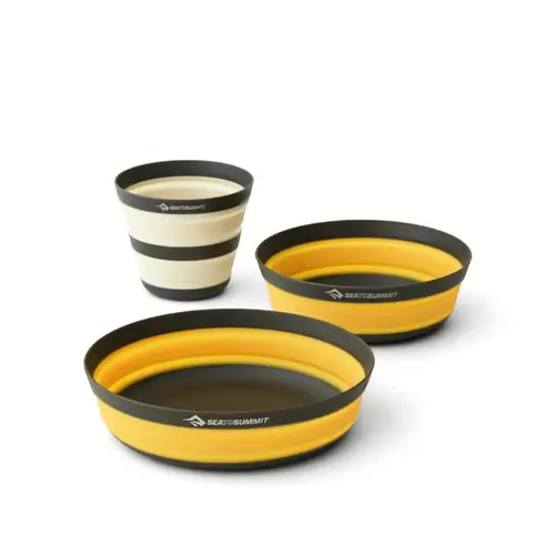 Bardzo popularny produkt | SEA TO SUMMIT Zestaw naczyń składanych Frontier UL Collapsible Dinnerware Set 3 Piece